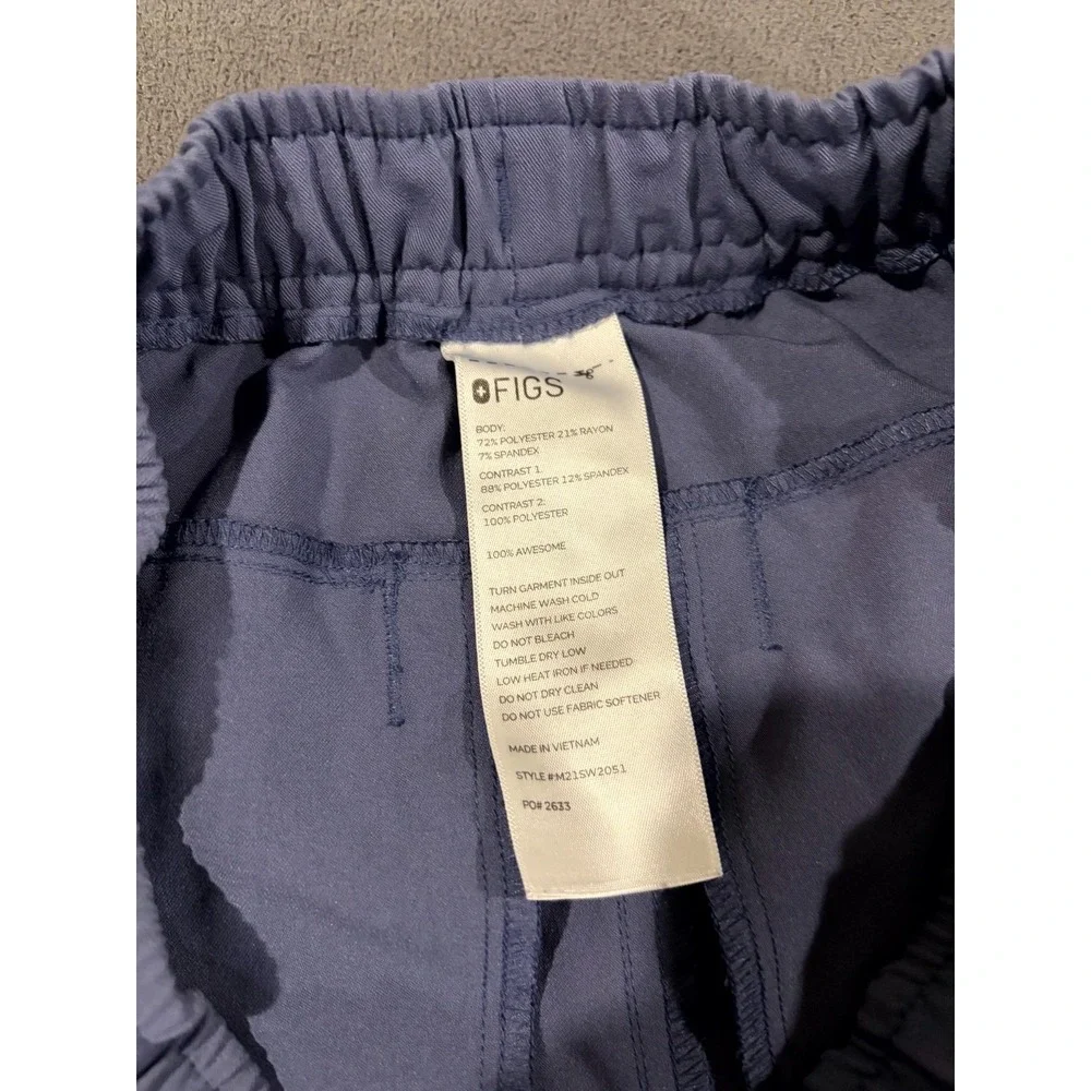 FIGS Tansen Medical Jogger Scrub Pants Mens XS Gray Drawstring Waist Tapered Leg